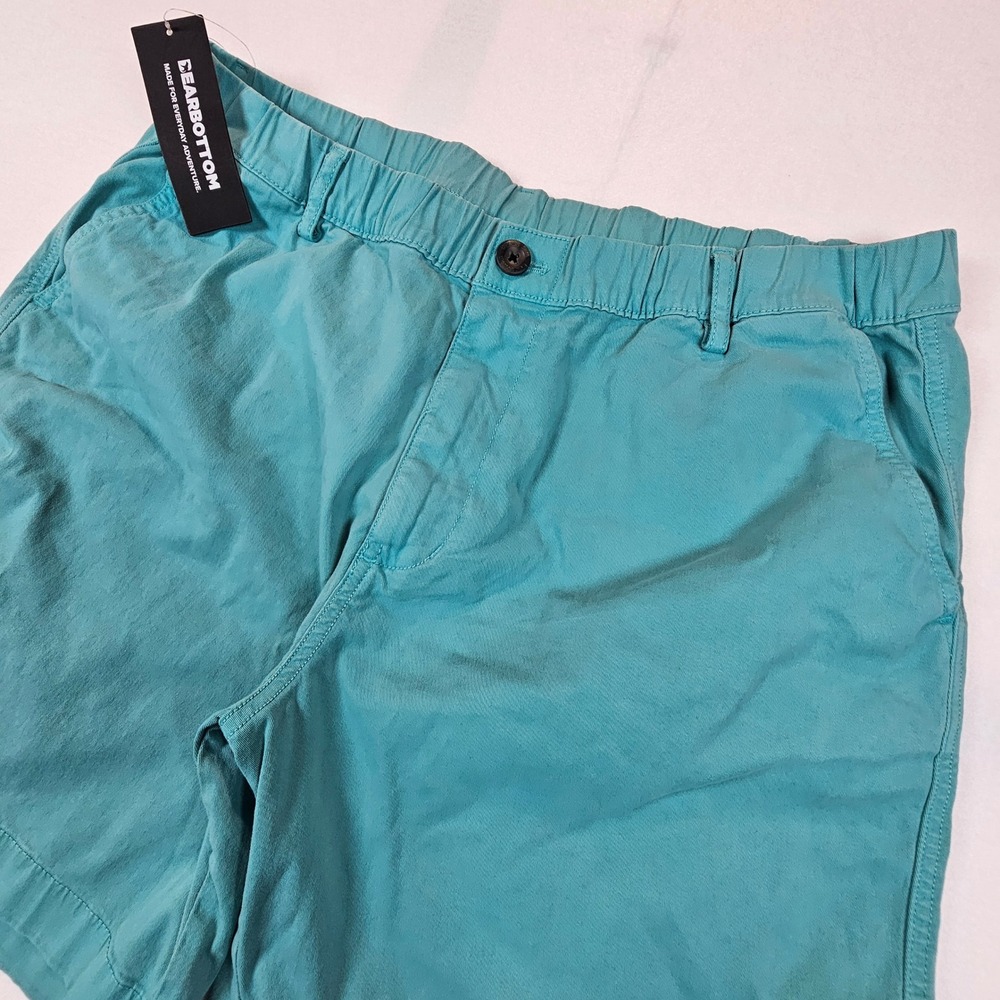 Bearbottom Stretch Shorts Marine Teal Blue Mens XL 7 Inch Inseam NWT